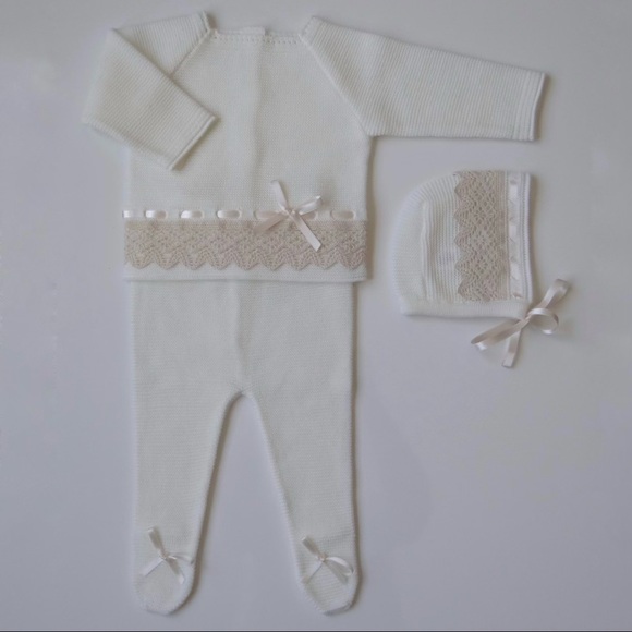 Baby Unisex knit set NEW - Picture 1 of 2